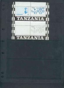 Tanzania 1986 World Chess/Rotary m/sheet perforated proof...