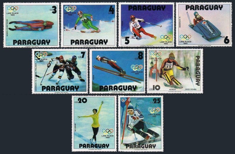 Paraguay 1899 ag-1901,1902-1904 sheets,MNH. Olympics Lake Placid-1980.Champions.