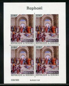 BURUNDI 2022  RAPHAEL THE ATHENS SCHOOL  II SHEET MINT NEVER HINGED