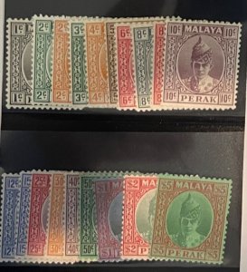 Malaya-Perak 1938-1941, SC 84-98, MLH, Very Fine