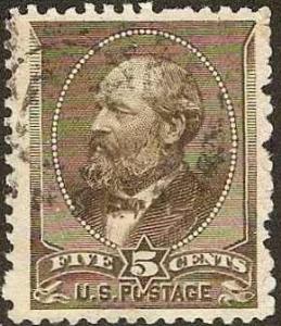 # 205 Yellow Brown Used James A. Garfield SCV-15.00