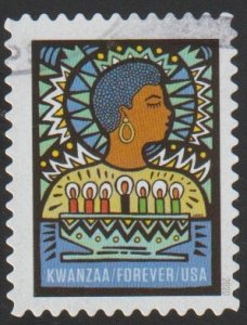 SC# 5531 - (55c) - Kwanzaa - Used Single Off Paper