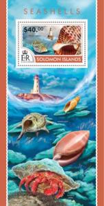 SOLOMON ISLANDS 2015 SHEET SEASHELLS SHELLS MARINE LIFE slm15211b