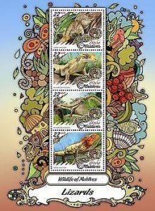 2017 Maldives Mnh. Lizards. Michel Code: 6778-6781  |  Scott Code: 3826