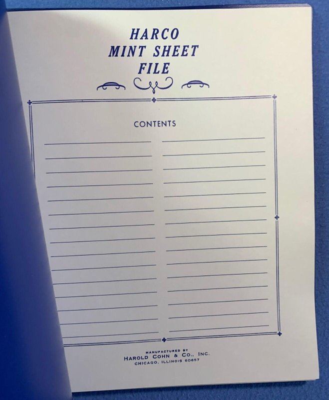 Harco Mint Sheet File -Vinyl Cover - 28 pages, holds 84 sheets - 11x12 inches 