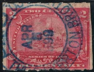 R164 2¢ Documentary Stamp (1898) Used/CDS