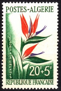 ALGERIA 1958 Surtax for Aid to Children. Bird of Paradise Flower, MNH