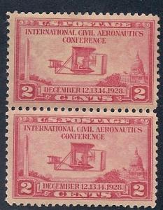 US#649 pair (MNH) CV $3.50