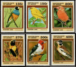 Benin 1120-25 - Mint-NH - Songbirds (1999) (cv $6.00)