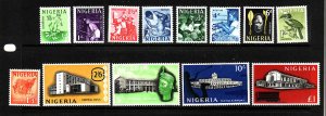 Nigeria-Scott#101-13-Unused NH definitive set-1961-