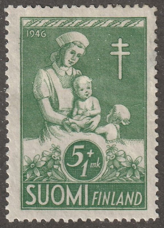Finland, stamp,  Scott#B78,  mint, hinged, 5+1., mk, semi postal,