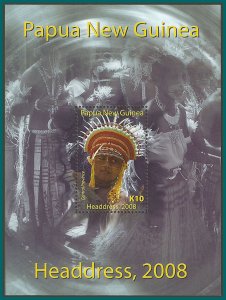 Papua New Guinea 2008 Headdresses, MS, MNH  #1324,SGMS1260