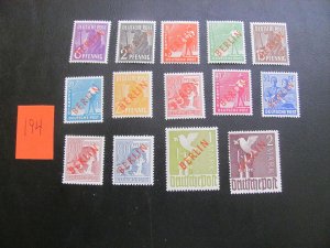 GERMANY BERLIN 1949 HINGED SC 9N21-34 SET VF  (194)