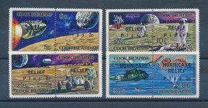 [114311] Cook Islands 1972 Space moonlanding Apollo OVP Hurricane relief  MNH