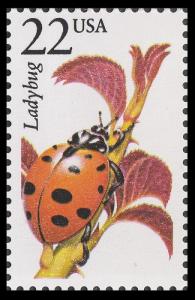 US 2315 North American Wildlife Ladybug 22c single MNH 1987