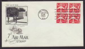 US C60 Red Jet 1960 B/4 Artcraft U/A FDC
