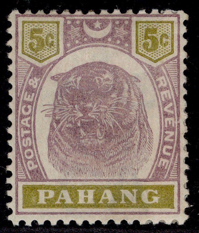 MALAYSIA - Pahang QV SG16, 5c dull purple & olive-yellow, M MINT. Cat £55.