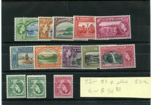 Trinidad & Tobago #72-83 * MH stamps Cat $47