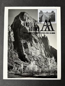 Ansel Adams 2024 FDC Maxicard Maximum Postcard Great White Throne Zion Utah