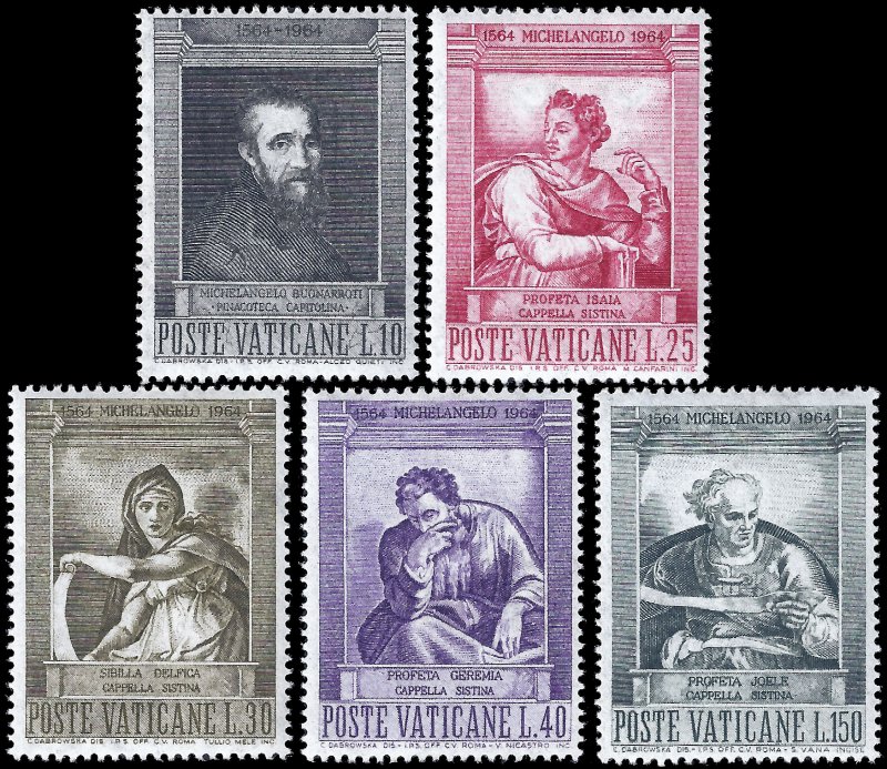 Vatican City 1964 Sc 387-91 MNH VF