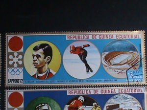​EQUATORIAL GUINEA STAMP:1972 WINTER OLYMPIC GAMES SAPPORO'72- CTO-STAMPS SET