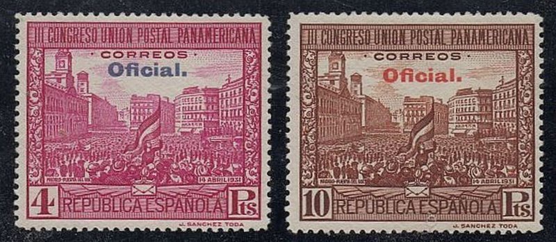 Spain Sc #O20-O29 Mint LH OG (2 Signed) 