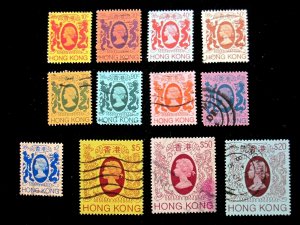 HONG KONG - SCOTT# 388,390-392,394,396-400,402-403 - USED - CAT VAL $52.00