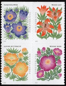 SC#5676-79 (Forever) Mountain Flora Block of Four (2022) SA