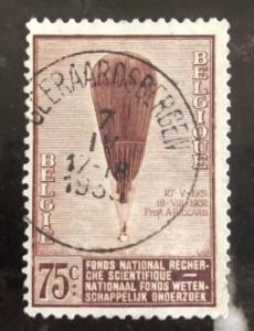 1933 Belgium 251-253 Auguste Piccard Stratosphere Balloon LH Used Stamp Set