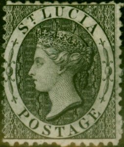 St Lucia 1864 (1d) Black SG11 Fine Unused
