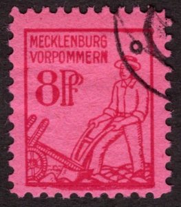 1945, Germany, Soviet Occ. of Mecklenburg-Vorpommern 8pf, Used, Sc 12N4