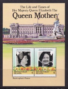British Virgin Islands 517-519 Queen Mother Souvenir Sheets MNH VF