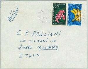 59364 - Cameroon CAMEROUN - POSTAL HISTORY: COVER to ITALY 1970 - FRUIT Flowers