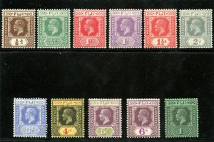 Fiji 1922 KGV short set to 1s MLH. SG 228-238. Sc 93-103.