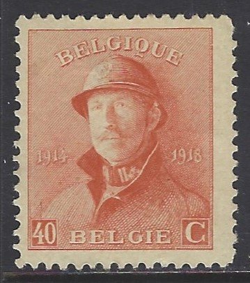 Belgium, Scott #132; 40c King Albert, MH