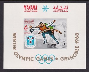 Ajman Manama MI 55 BL3 Winter Olympics Souvenir Sheet MNH VF