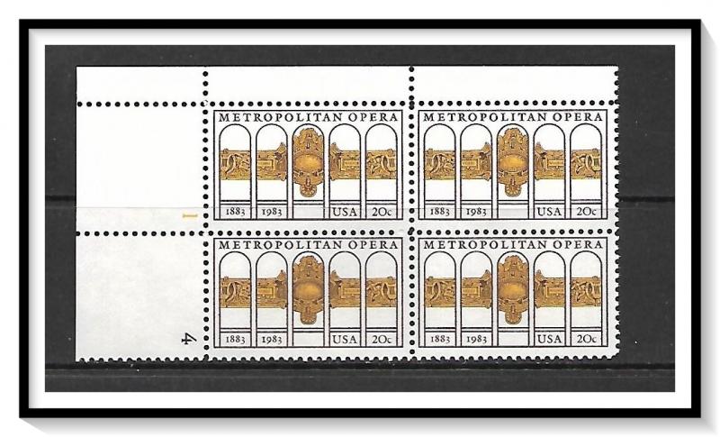 US Plate Block #2054 Metropolitan Opera MNH