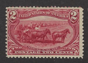 United States Scott 286 Mint Never Hinged - 2¢ Trans-Mississippi