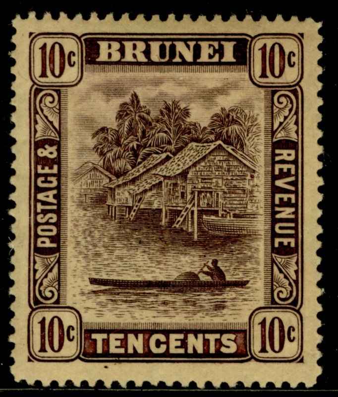 BRUNEI GV SG42, 10c purple/yellow, M MINT. Cat £10. 