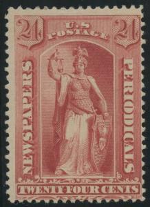 #PR63 24c 1879 NEWSPAPER F-VF OG H CV $500 BU5014