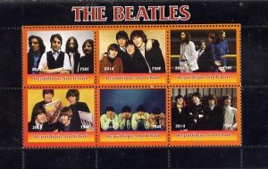 CHAD - 2014 - The Beatles - Perf 6v Sheet #2 - MNH - Private Issue