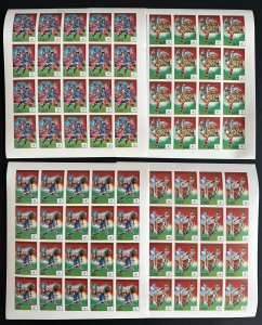 Stamp Full Set in Sheet Italy Football Worldcup 90 CentralAfrica n°1398/02 imper-