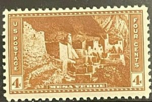 Scott#: 743 - National Parks: Mesa Verde, Cliff Palce 4c 1934 MNHOG - Lot 6