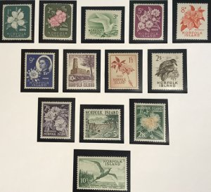 Norfolk Island #29-41 MNH set, various designs, issued 1960-62