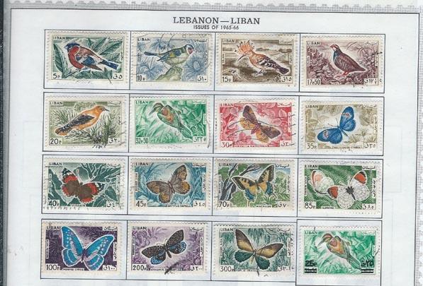 Lebanon. Mounted album pages '61//'68 + loose [m/u]