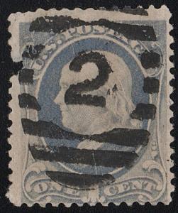 SC#206 1¢ Franklin (1881) Used/Fault
