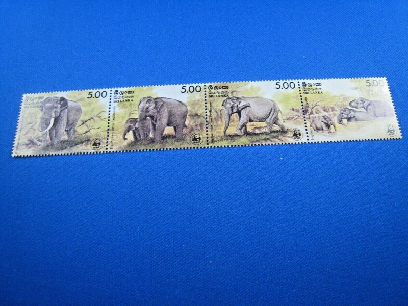 SRI LANKA  -  SCOTT # 803  -  ANIMALS STRIP    MNH  (ss108)