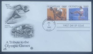 Scott 2496-2500 (5 issues, 3 covers) Olympic Games  Artcraft Cachet