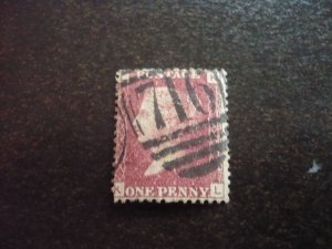 Stamps - Great Britain - Scott# 33 - Used Penny Red