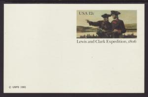 US UX91 Lewis and Clark Postal Card Unused